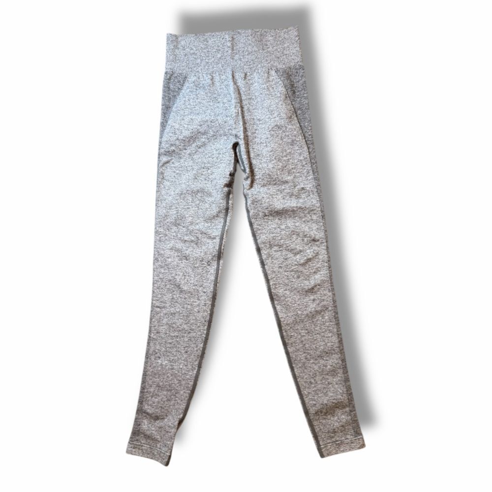 Gymshark Women's Gray Colorblocked Leggings Sports Athleisure Running Workout